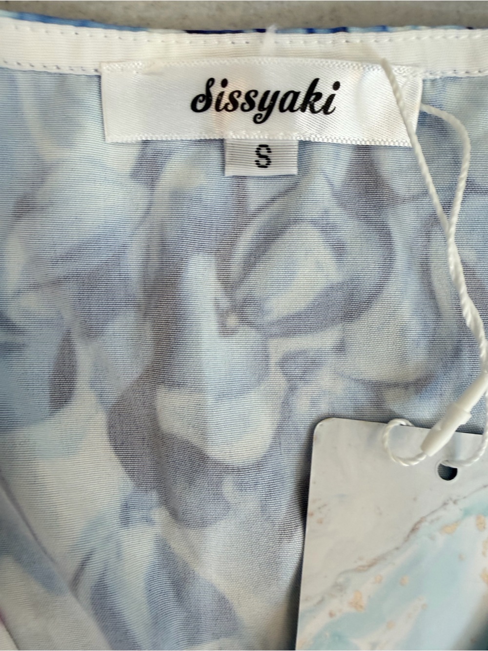NWT Sissyaki Floral Hydrangea Maxi Dress Size Small Puff Sleeves | Cottagecore - Picture 5 of 7
